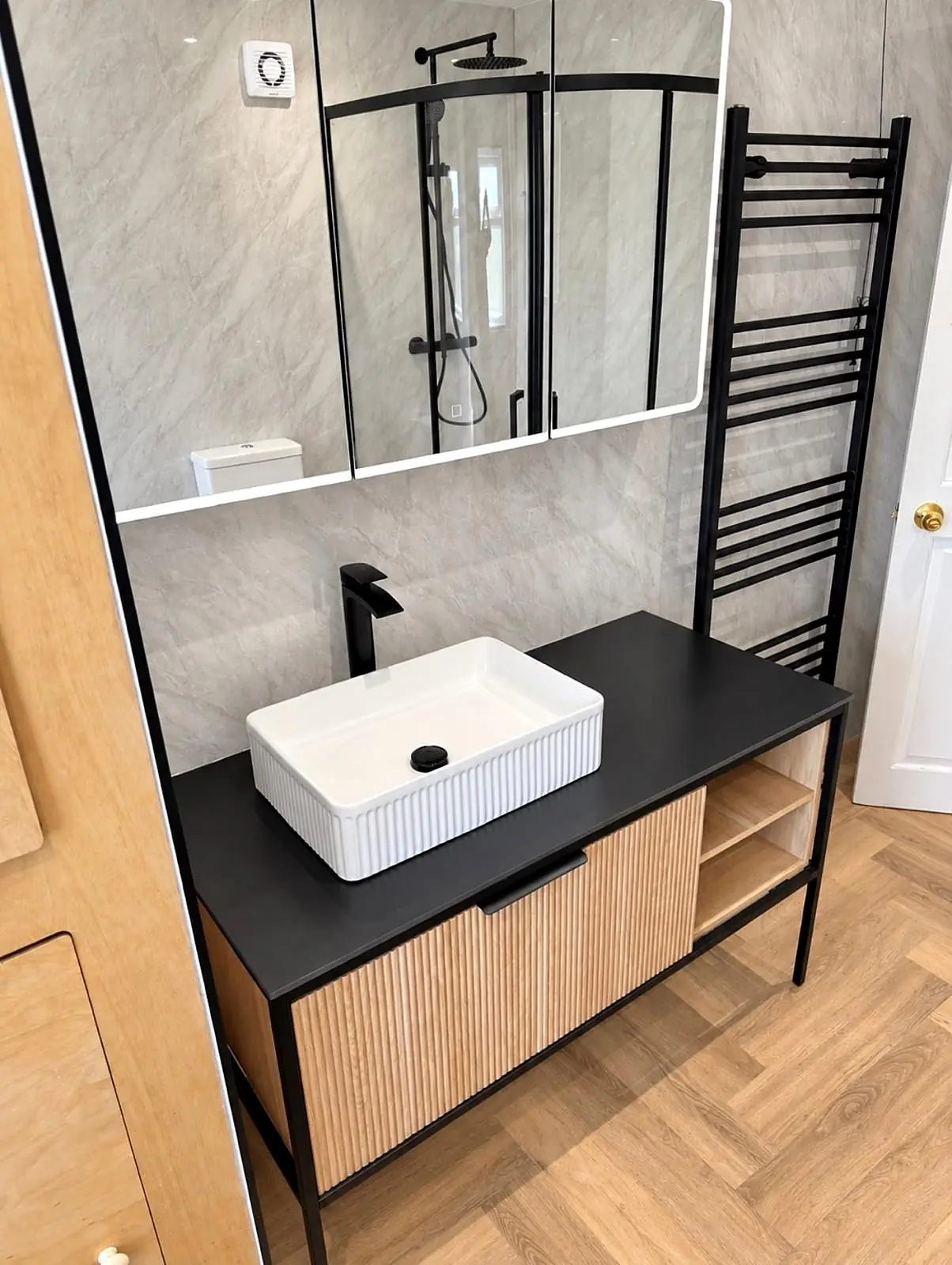 Completed bathroom installation in Chesterfield, Derbyshire by Harrison's Plumbing & Bathrooms