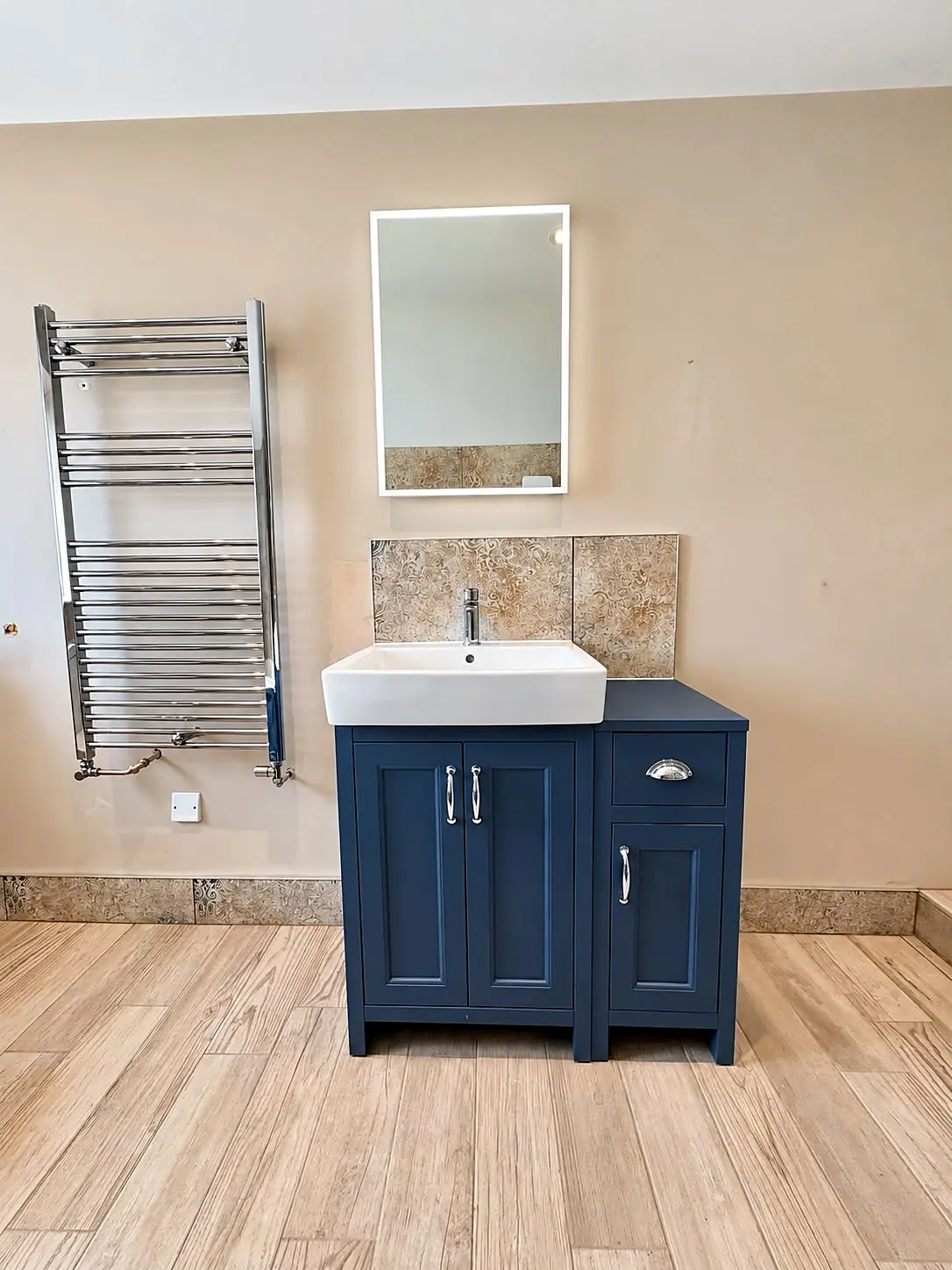 Completed bathroom installation in Chesterfield, Derbyshire by Harrison's Plumbing & Bathrooms