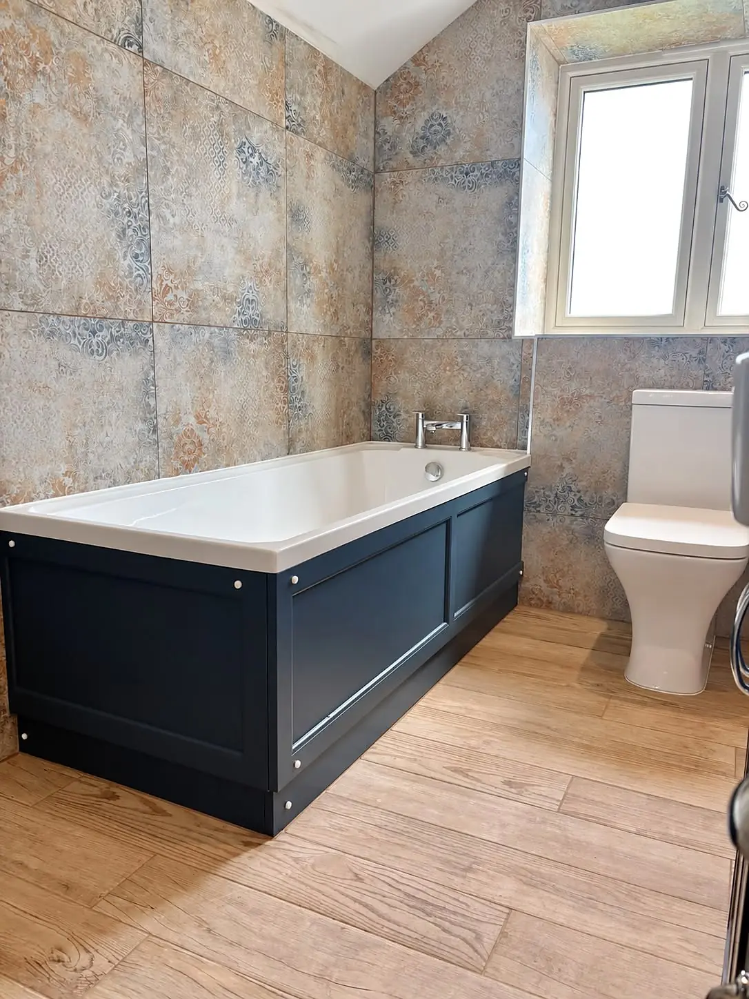 Completed bathroom installation in Chesterfield, Derbyshire by Harrison's Plumbing & Bathrooms
