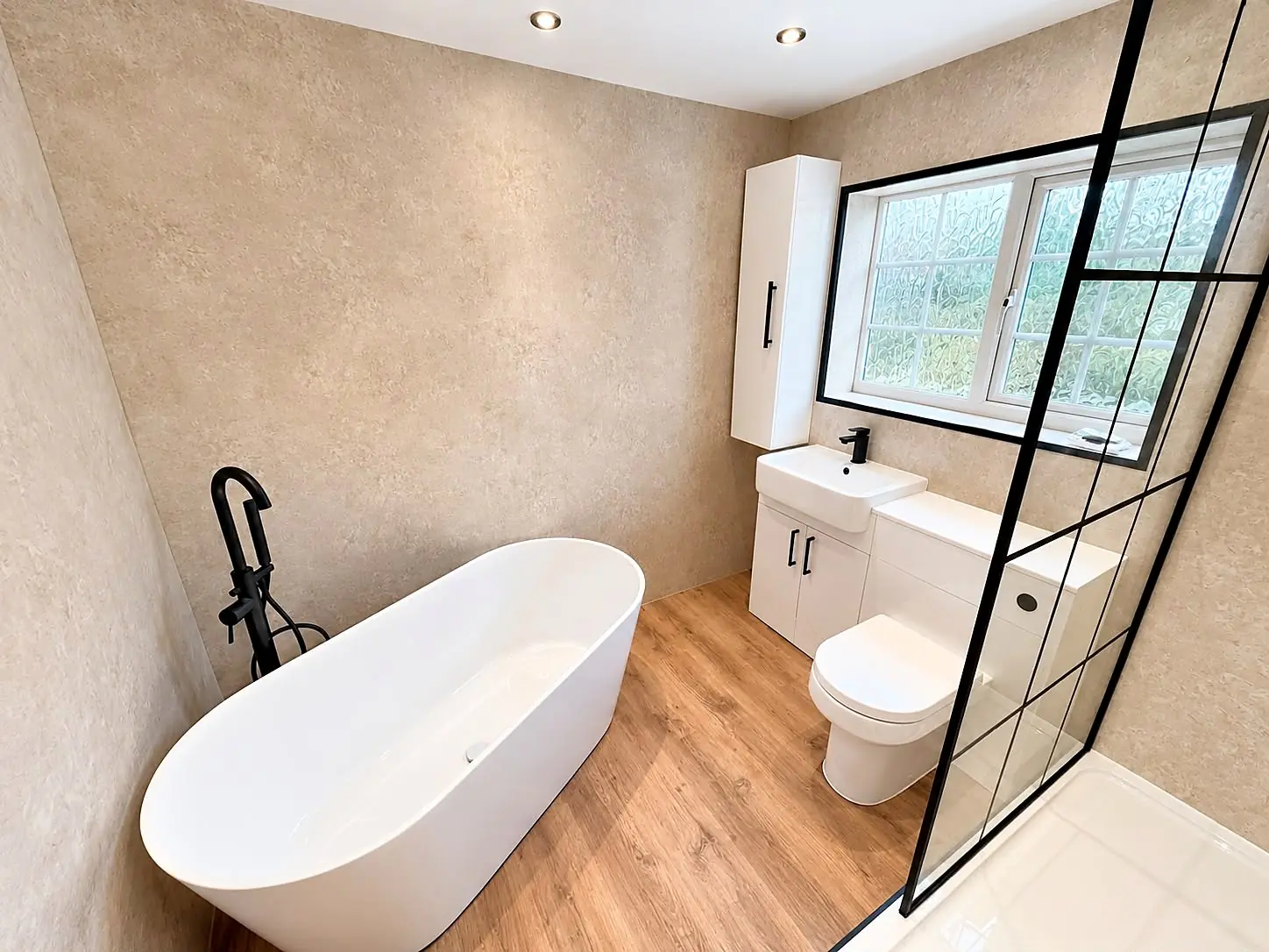 Completed bathroom installation in Chesterfield, Derbyshire by Harrison's Plumbing & Bathrooms