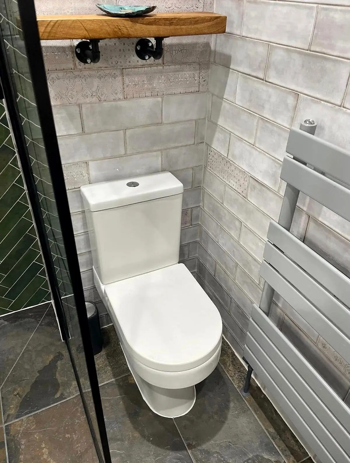 Completed wet room installation in Chesterfield, Derbyshire by Harrison's Plumbing & Bathrooms