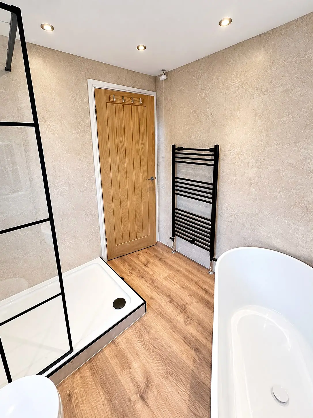 Completed bathroom installation in Chesterfield, Derbyshire by Harrison's Plumbing & Bathrooms