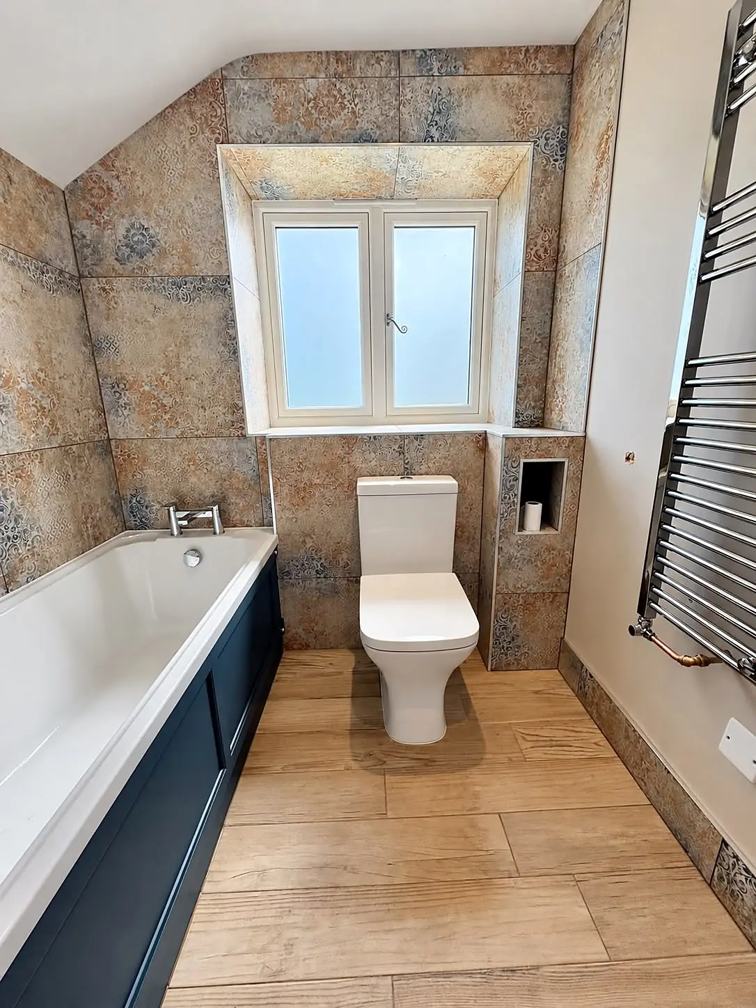 Completed bathroom installation in Chesterfield, Derbyshire by Harrison's Plumbing & Bathrooms
