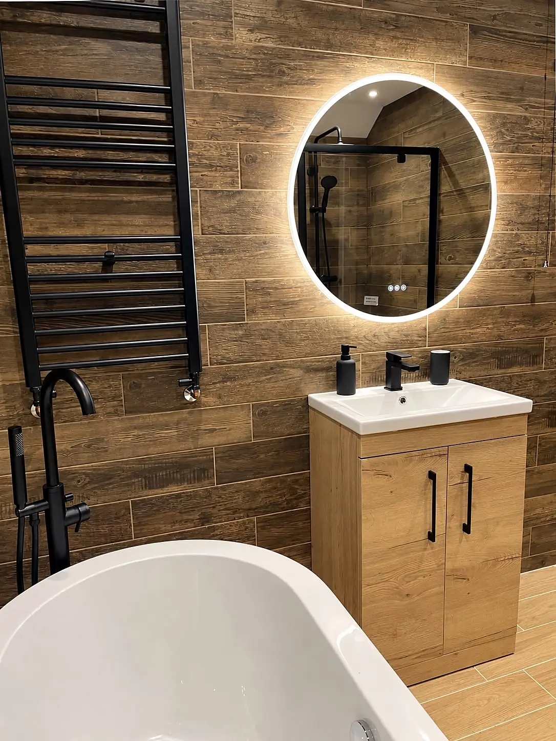 Completed bathroom installation in Chesterfield, Derbyshire by Harrison's Plumbing & Bathrooms