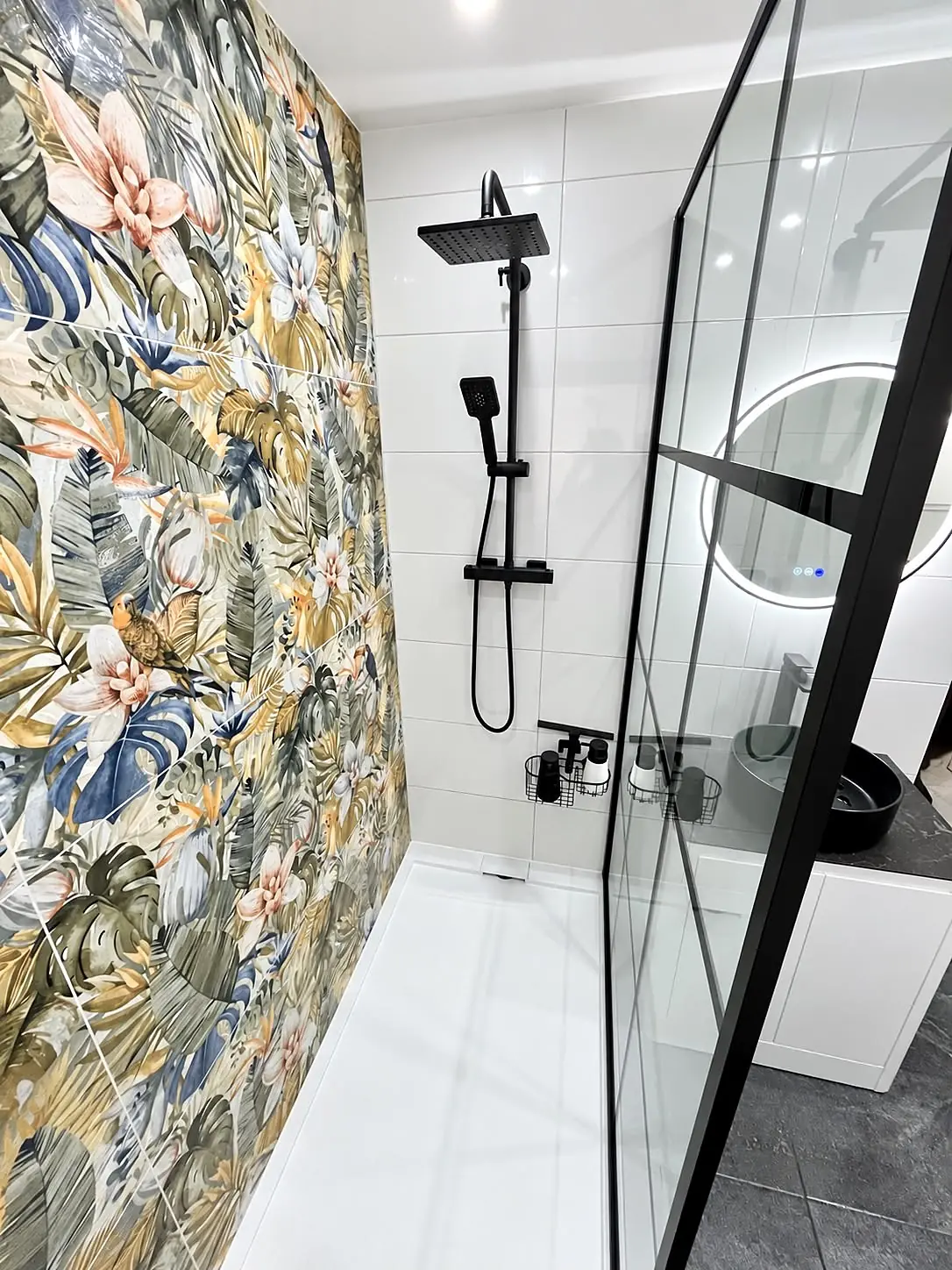 Completed shower room installation in Chesterfield, Derbyshire by Harrison's Plumbing & Bathrooms